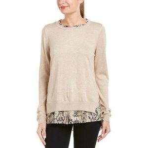 NYDJ 2fer sweater with snake skin attached blouse
